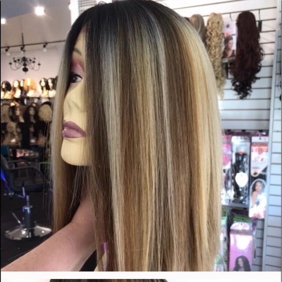 Blonde Wig Bob Swisslace Lacefront Ombré Mix ombré - Picture 1 of 8